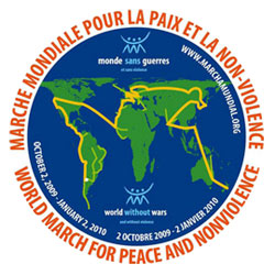 Marche Mondiale pour la paix et la non violence.